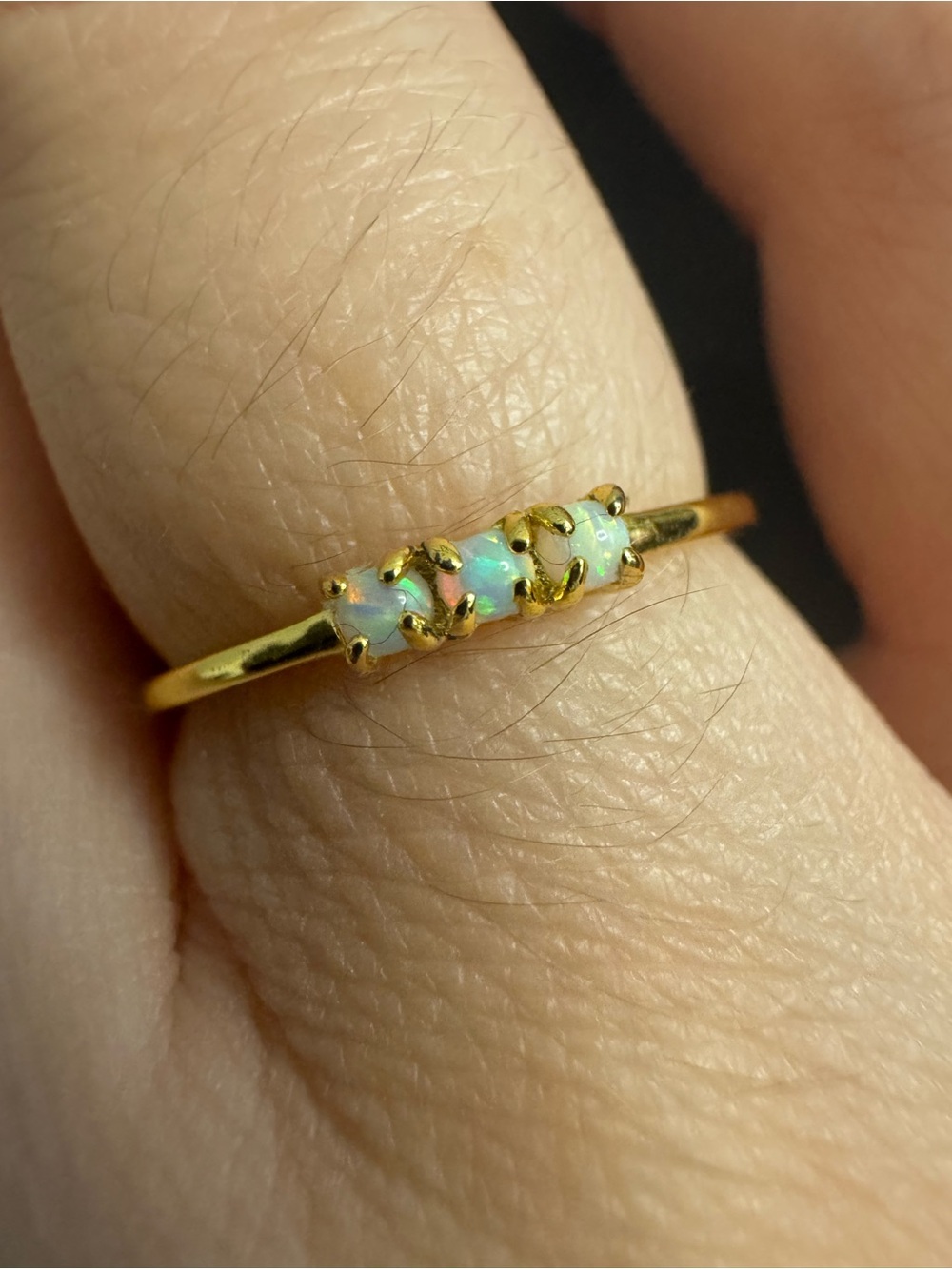 925 Sterling Opal Stacking Band
